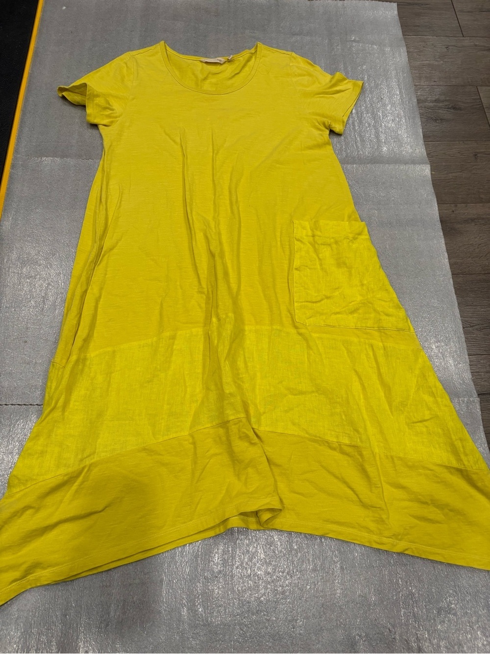 Soft Surroundings Yellow Tee Loria Mid Dress - Picture 2 of 7